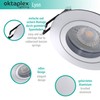 Oktaplex Set of 3 Recessed Spotlights Diameter 80 mm Aluminium