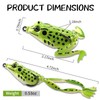 Weedless Topwater Frog Lures - 5PCS Hollow Body Frog Lures