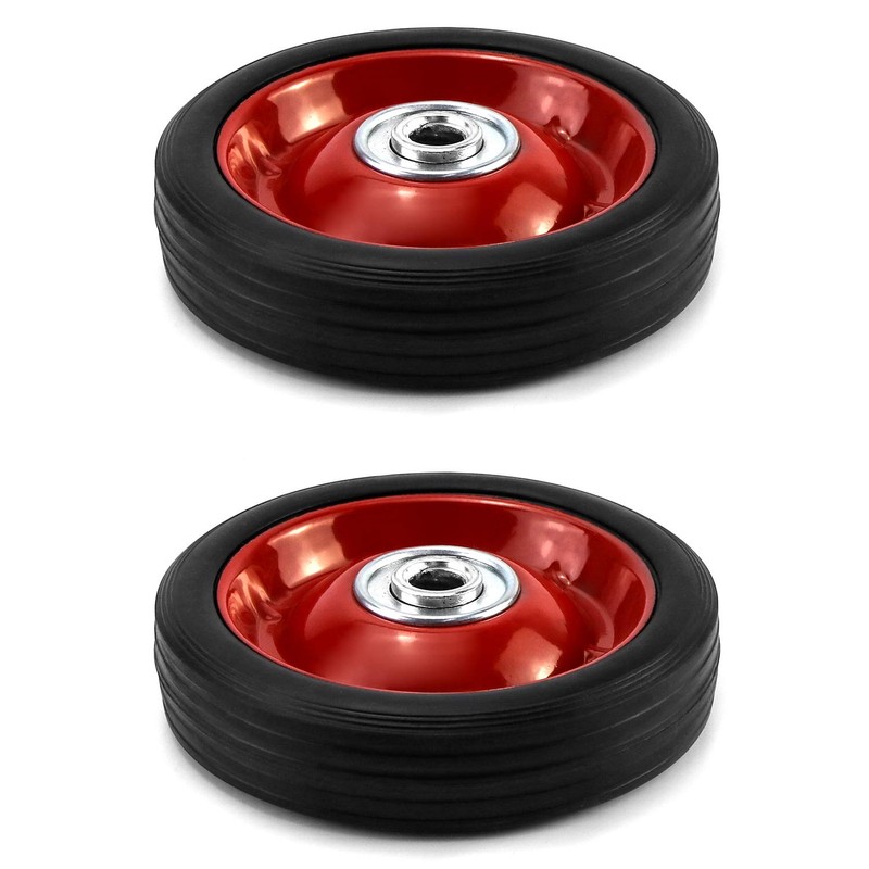 QWORK 2 Pack 5" x 1.5" Premium Rubber Wheel with