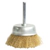 FPPO 5pcs Brass Wire Wheel Brush Kit for Drill,Crimped Cup