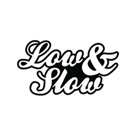 RDW Script Low & Slow Sticker - Decal - Die Cut - Black