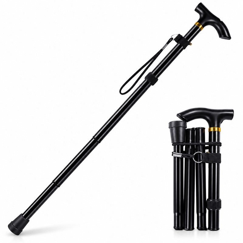 Foldable Walking Cane for Everyday Mobility – 5-Level Adjustable Lightweight