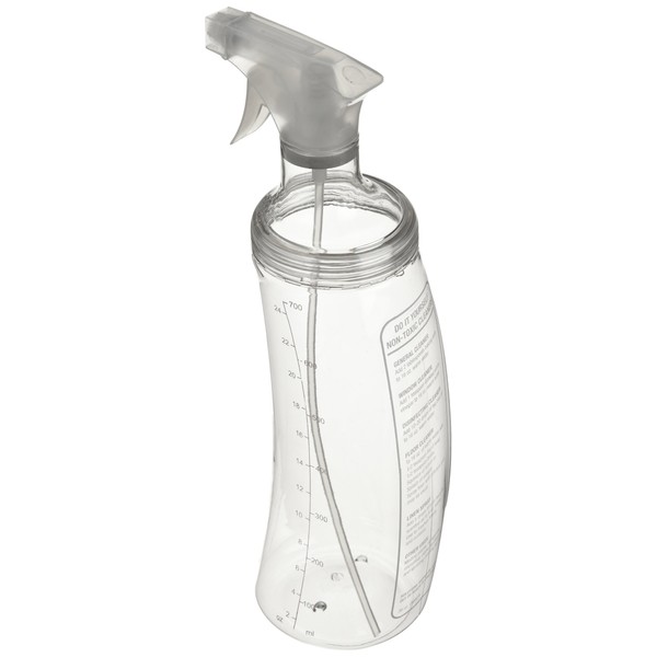 Casabella 26 oz. Refillable Contour Cleaning Spray Bottle, Clear