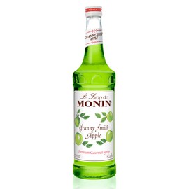 Monin - Granny Smith Apple Syrup, Tart and Sweet, Great for Cocktails and Lemonades, Gluten-Free, Non-GMO (750 ml)