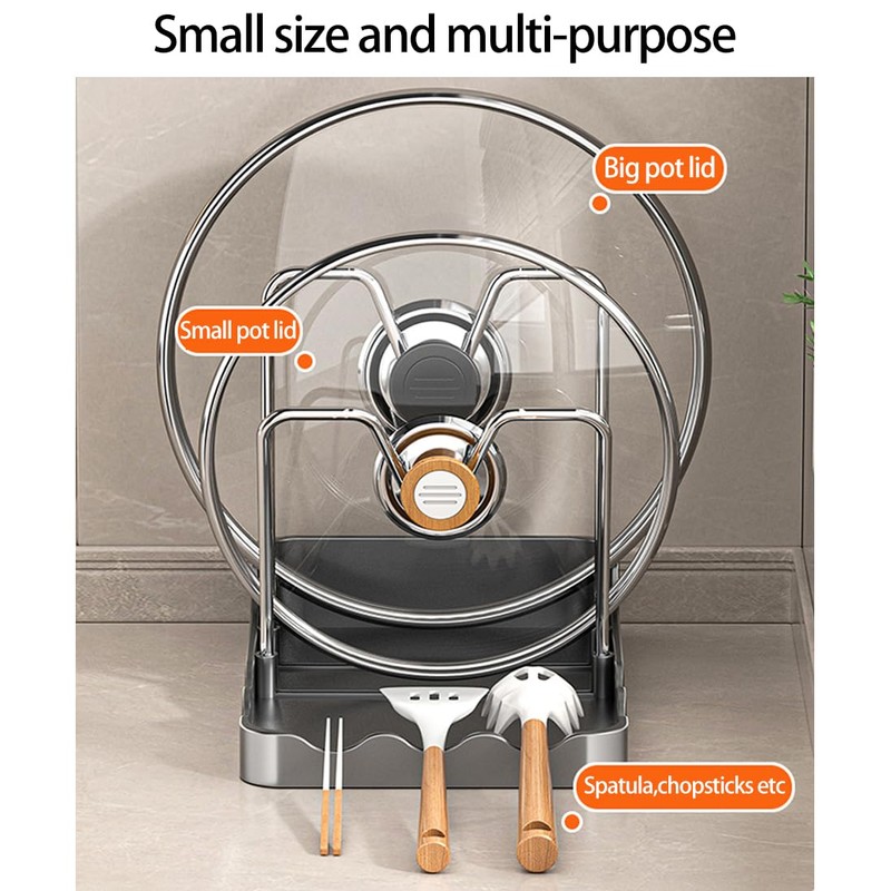 Dhlxyzt Pot lid Holder And Spoon Rest, 2 Layers Lid