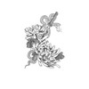 kobench Cool Temporary Tattoos,Chrysanthemum, Snake Knife - K162 Design,Waterproof,Easy-to-Apply,Long Lasting