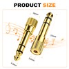 HDXH 2 PCS Headphone Adapter jack,3.5mm to 6.35mm Audio Jac