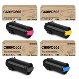 Versalink C600 C605 Toner (BK/C/M/Y) Cartridge Ultra High Yield 106R03896 106R03897 106R03898 106R03899 Replacement for Xerox Versalink C600DT C600DX C600DXF C600DXP C600N C605 C605X C605XLM Printer