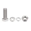 uxcell M10 x 30mm Hex Head Screws Bolts, Nuts, Flat