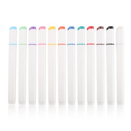 UPENOTE Acrylic Paint Markers, 12 Colors Brush Tip, for Wood, Rock, Ceramic, Glass, Canvas, Metal, Plastic, Fabric, Stone,DIY & Art Supplies