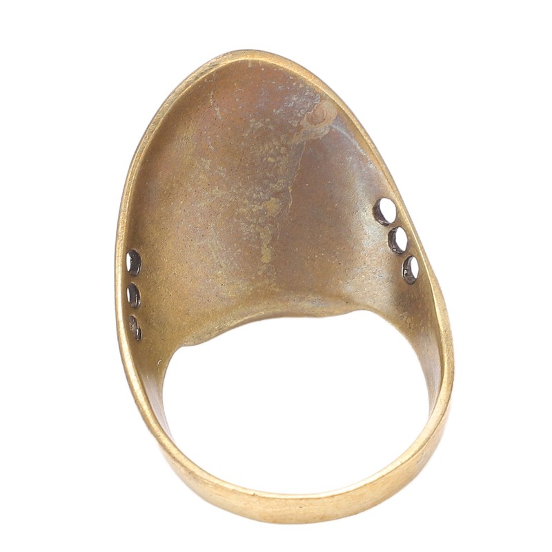Brass Archery Thumb Ring Portable Finger Protector with Anti Lost