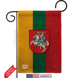 Lithuania Burlap Garden Flags Pack Regional Nationality Nation International World Country Particular Area USA Applique Small Decorative Gift Yard House Banner Double-Sided Made In 13 X 18.5