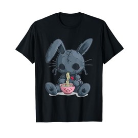 Goth Pastel Creepy Kawaii Rabbit Bunny Voodoo Doll Ramen T-Shirt