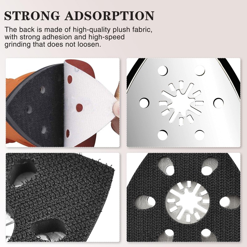BIGP Pack of 2 Fine Sanding Plates, Multitool Sanding Plates,