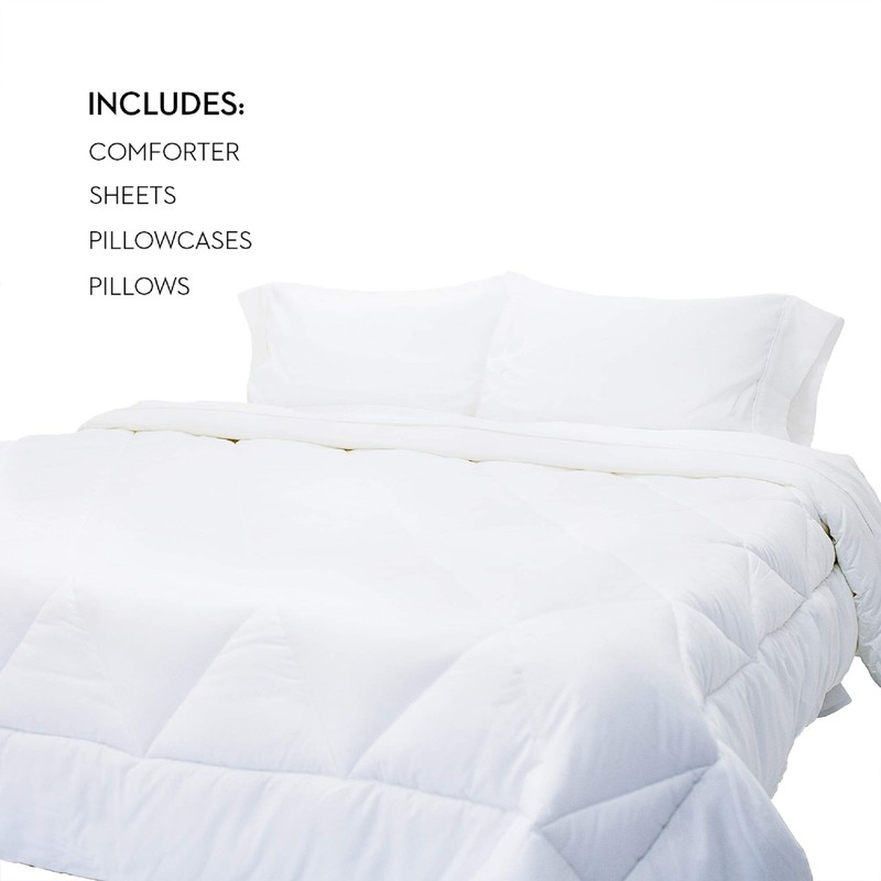 MALOUF Bag Complete Bedding Set-Full-White