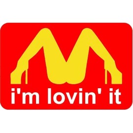 I'M LOVIN IT STICKER BUMPER STICKER LAPTOP STICKER TOOLBOX STICKER HELMET