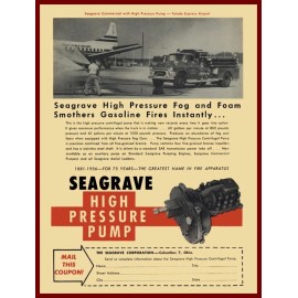 1956 Seagrave Fire Apparatus New Metal Sign: Toledo Express Airport Fire Truck