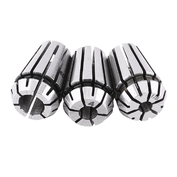 Qinlorgo Spring Collet Set, 65MN Spring Steel, 3pcs ER11 for