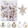 Pack of 30 Mini Christmas Baubles with Hanger, 3 cm