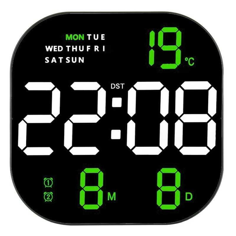 Digital Clock Large Screen LED USB 5V Remote Multifunctional Temperature