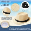 24 Pack 1920s Fedora Hats Bulk for Men Short Brim