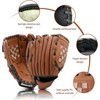 basesball Infielder's Mitts (Black Brown, 12.5 inch)