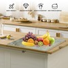 VSAR House Tempered Glass Cutting Board for Kitchen, 16"x12" Glass