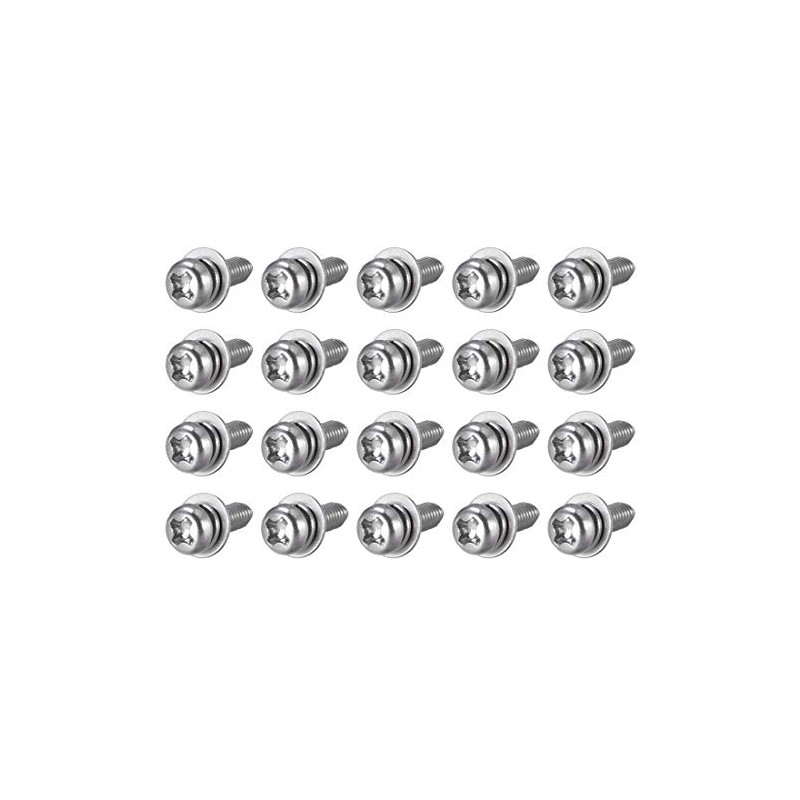 sourcing map M3 x 10mm 304 Stainless Steel Phillips Pan