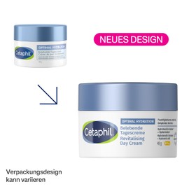 Cetaphil Optimal Hydration Invigorating Day Cream, 48 g, Moisturises Face Skin for 48 Hours, Strengthens the Skin Barrier and Soothes, Lightweight & Non-Greasy, With Glycerin, Hyaluronic Acid & Shea Butter