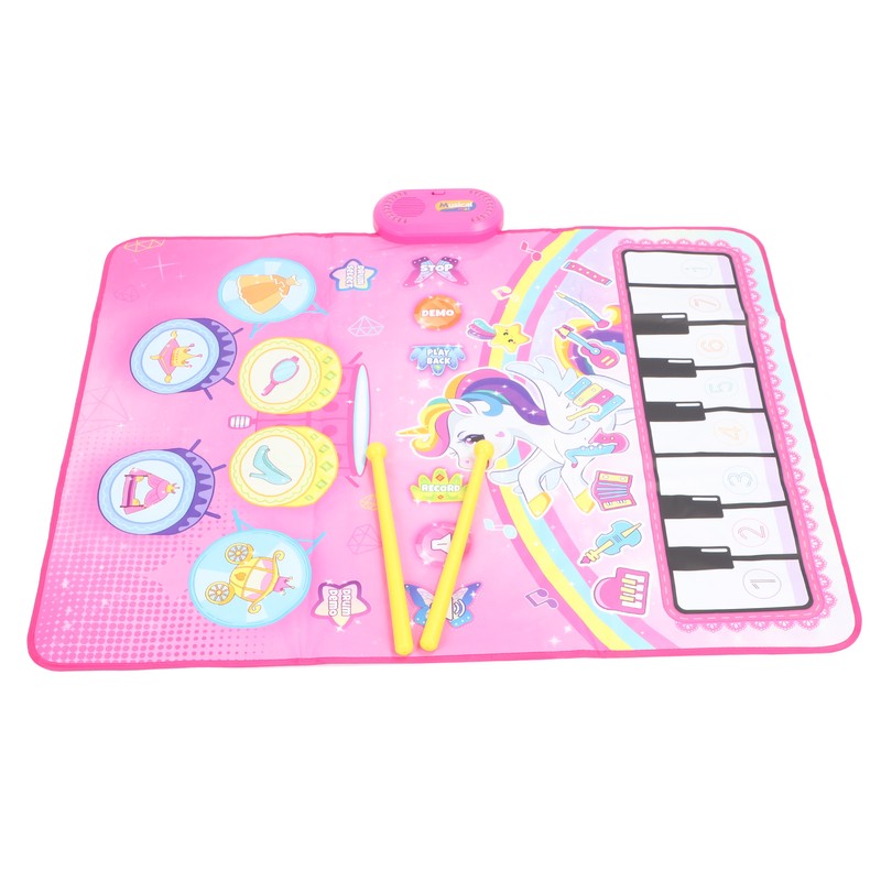 Baby Piano Mat Bright Color Pattern Educational Piano and Drum