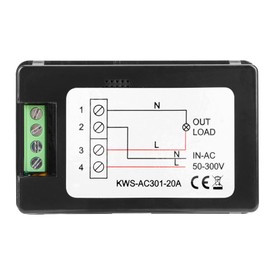 DROK AC 8-in-1 LCD Monitoring Meter 50-300V 20A Voltage Current Power Factor Frequency Power Energy Clock Temperature Monitor Ammeter Voltmeter Multimeter Tester 110V220V Digital Color LCD Voltage