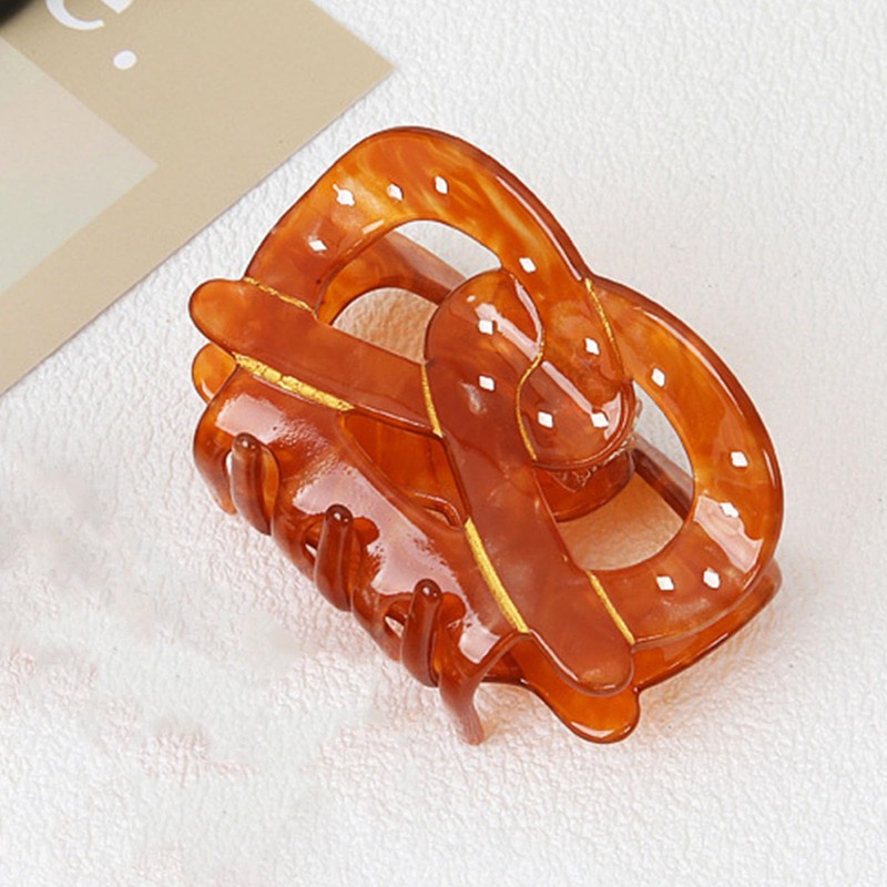 , Bread Hair Claw Clips Funny Food Pretzel Shaped Jaw