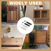 4 Set Heavy-Duty Door Lock Bolts - 4-Inch Black Slide