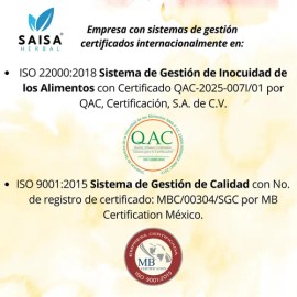Rhodiola Rosea 120 Cáps SAISA HERBAL | Adaptógeno Natural para Estrés, Energía Mental y Enfoque | 100% Pura Sin Sabor