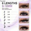 Yaiseiko 280Pcs 80D Wispy Lash Clusters 8-18MM Plant Fiber Individual