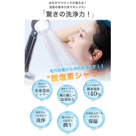 PANAVIA Chlorine Removal Shower Head, Micro Nano Bubble Shower Head, Beautiful Hair, Chlorine Removal, Cartridge Included, Made in Japan, Water Saving, Microbubble Shower Head, Women's, Women,