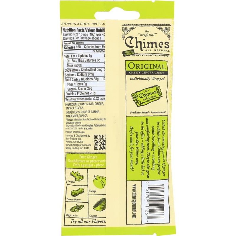 Chimes Ginger Chews 1.5 Oz. - Pack of 3 (Original)