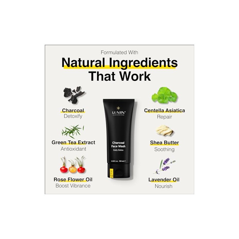 Lumin - Jabón facial de carbón, skincare masculino