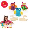 Baker Ross AR620 Wooden Owl Craft-Pack of 6, Painting Kits