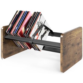 5Rcom Record Player Stand with Vinyl Storage Shelf, Wooden Record Display,Vinyl Record Storage Holder Rack for Living Room, Bedroom