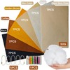 HanCheng 42 PCS Craft Felt Fabric,6 Colours Felt Sheets with