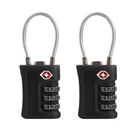 UP Security Luggage Locks TSA Approved 2 Pack, Small Padlock Combination, TSA Locks for Luggage, Travel Combo Padlock with Code, for Suitcase, Backpack Zipper, Locker, Gun Case, Ammo Can (Black+Black)