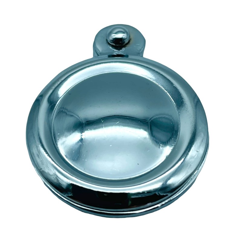 Polished Brass Round Keyhole Cover Escutcheon with Screws (1, Chrome)