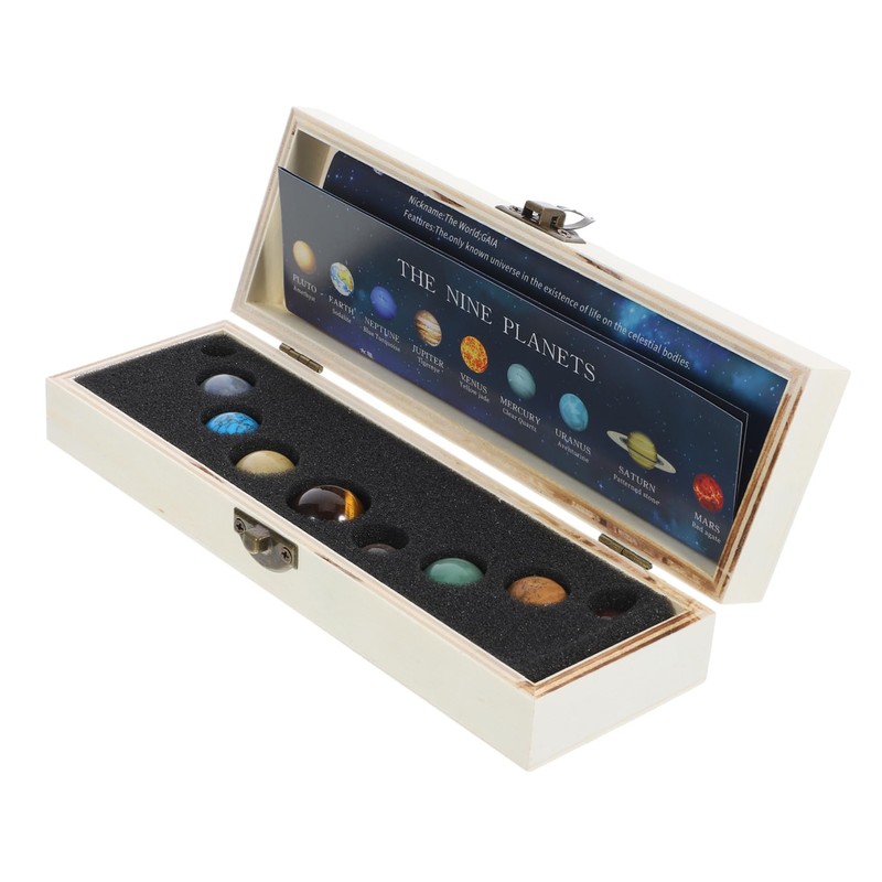 FOMIYES 4 Sets Collective Planet Figurine Planets Model Crystal Educational