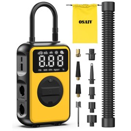 osaiv Tire Inflator Portable Air Compressor, Dual Pressure-150PSI High Pressure Mode & 4.0 kPa Large Volume Mode For Car, Bicycle Tires, Air Mattresses and Inflatables