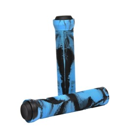 Team Dogz Bicycle Handlebar Grips, Non-Slip Soft Rubber Cycling Grips, Waterproof for MTB BMX Cycle Road Mountain Bike Multi Coloured Rainbow (1 Pair) (Black & Blue)