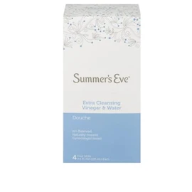 Summer's Eve Douche 4-Pack, Extra Cleansing Vinegar & Water, 18-Ounce Boxes (Pack of 1)