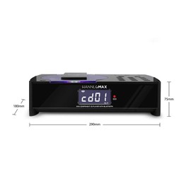 HANNLOMAX HX-1079BT CD Music System, CD Player, PLL FM Radio, Digital Alarm Clock, Bluetooth, Hi-Fi Sound Quality, LCD Display with Backlight, Remote Control Included. (Black)