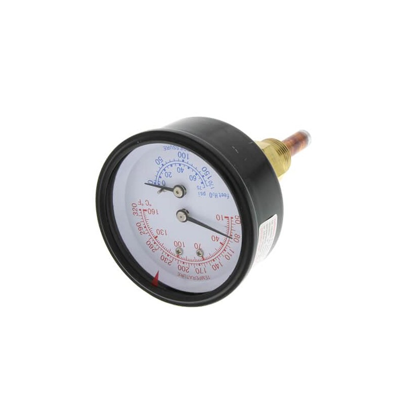 Lochinvar Corporation 100208152 T&P GAUGE 0-75# 70-250F 3/8" BT
