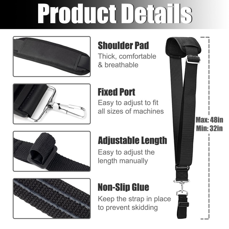 Esonto String Trimmer Strap, Weed Eater Shoulder Strap, Comfortable, Lighten